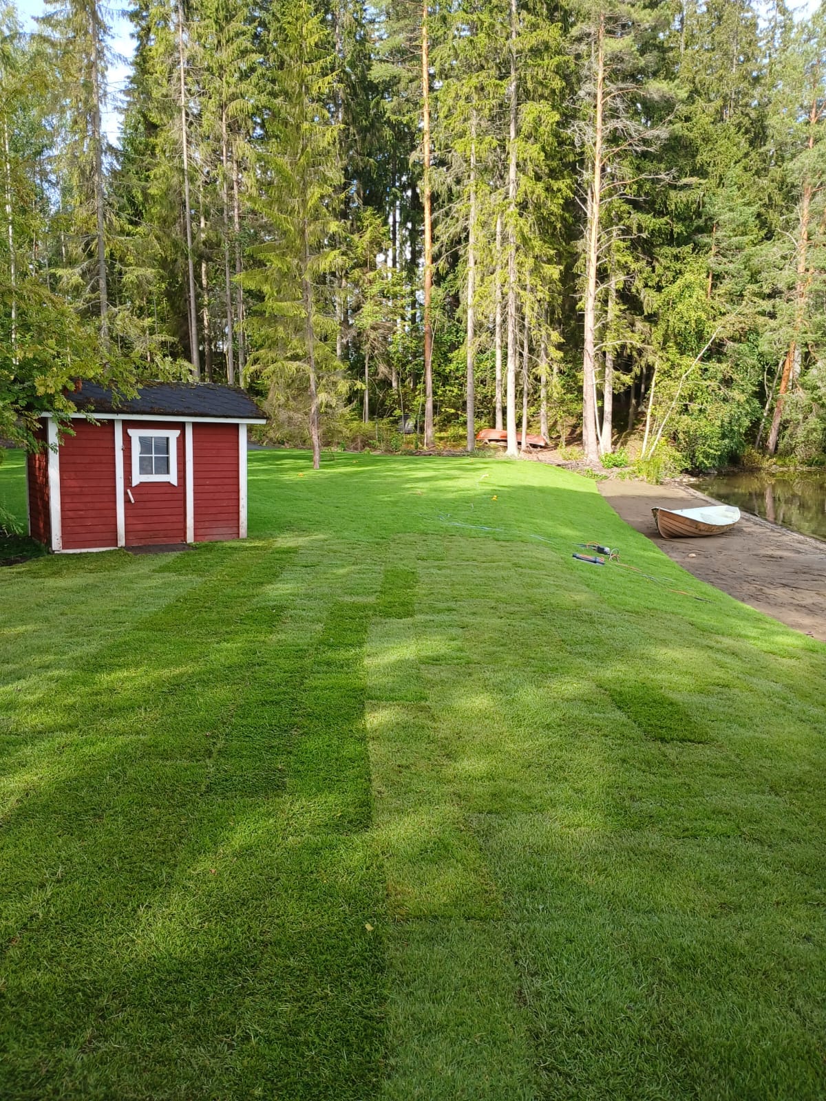 Mavisan viheralueen toteutus omakotitalon pihassa